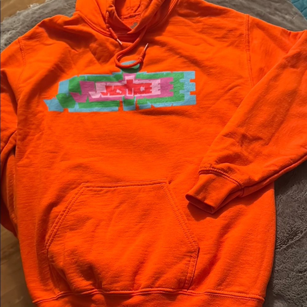 Justice Orange and Green Sweatshirt